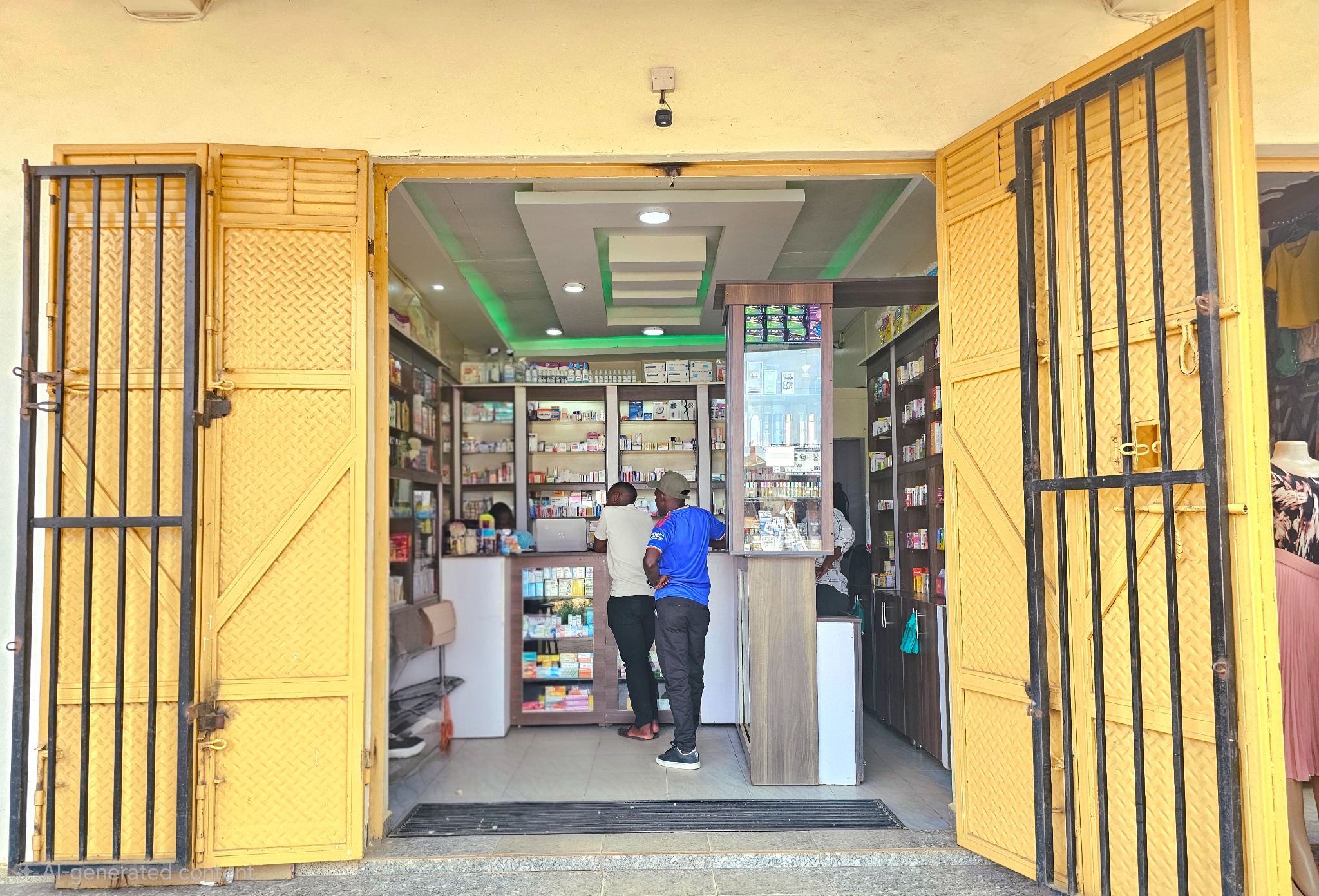 Customers inside Kalidad Pharmacy Kahungabunyonyi Branch