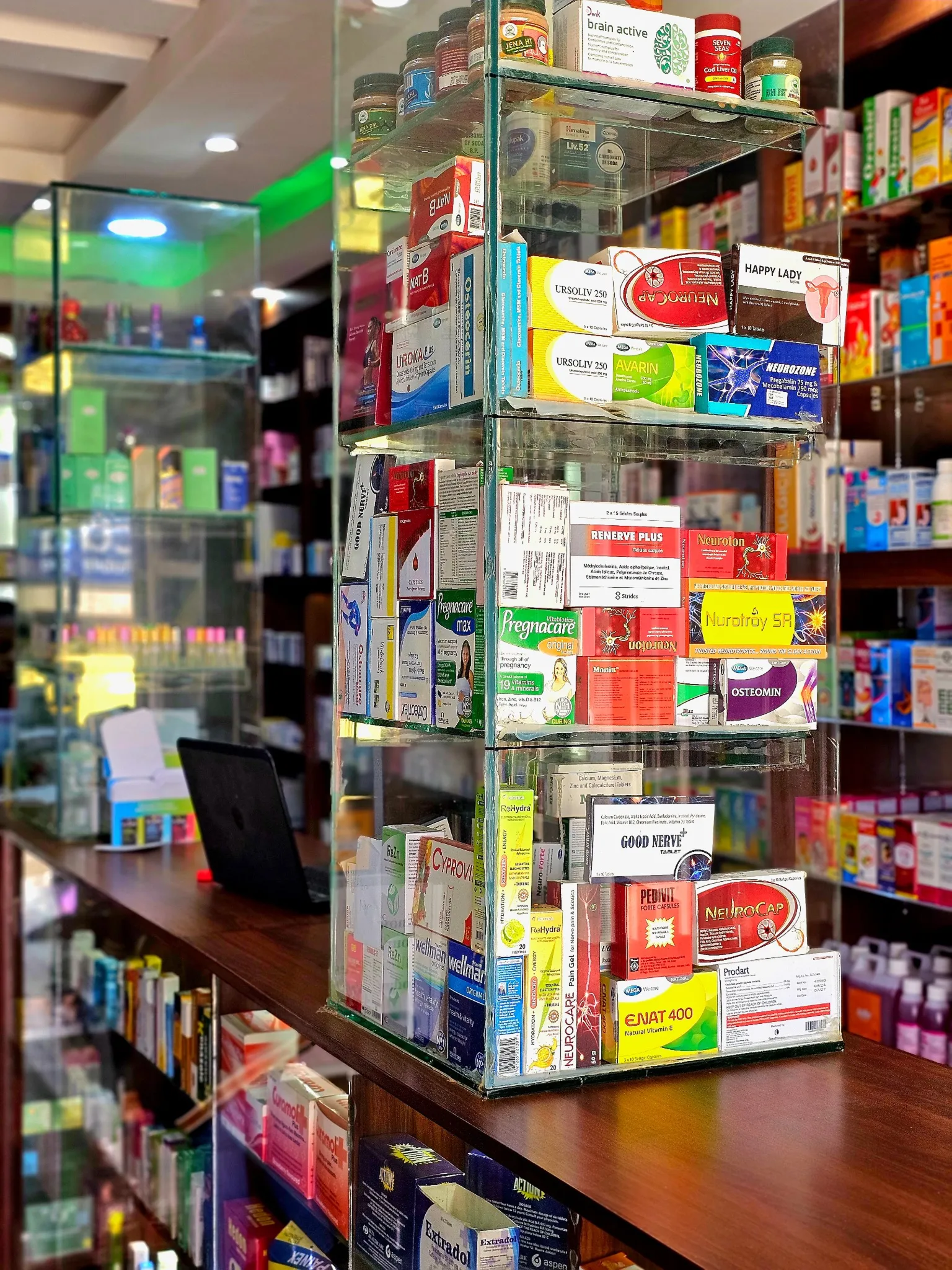 Kalidad Pharmacy Kisenyi Branch medicine display interior