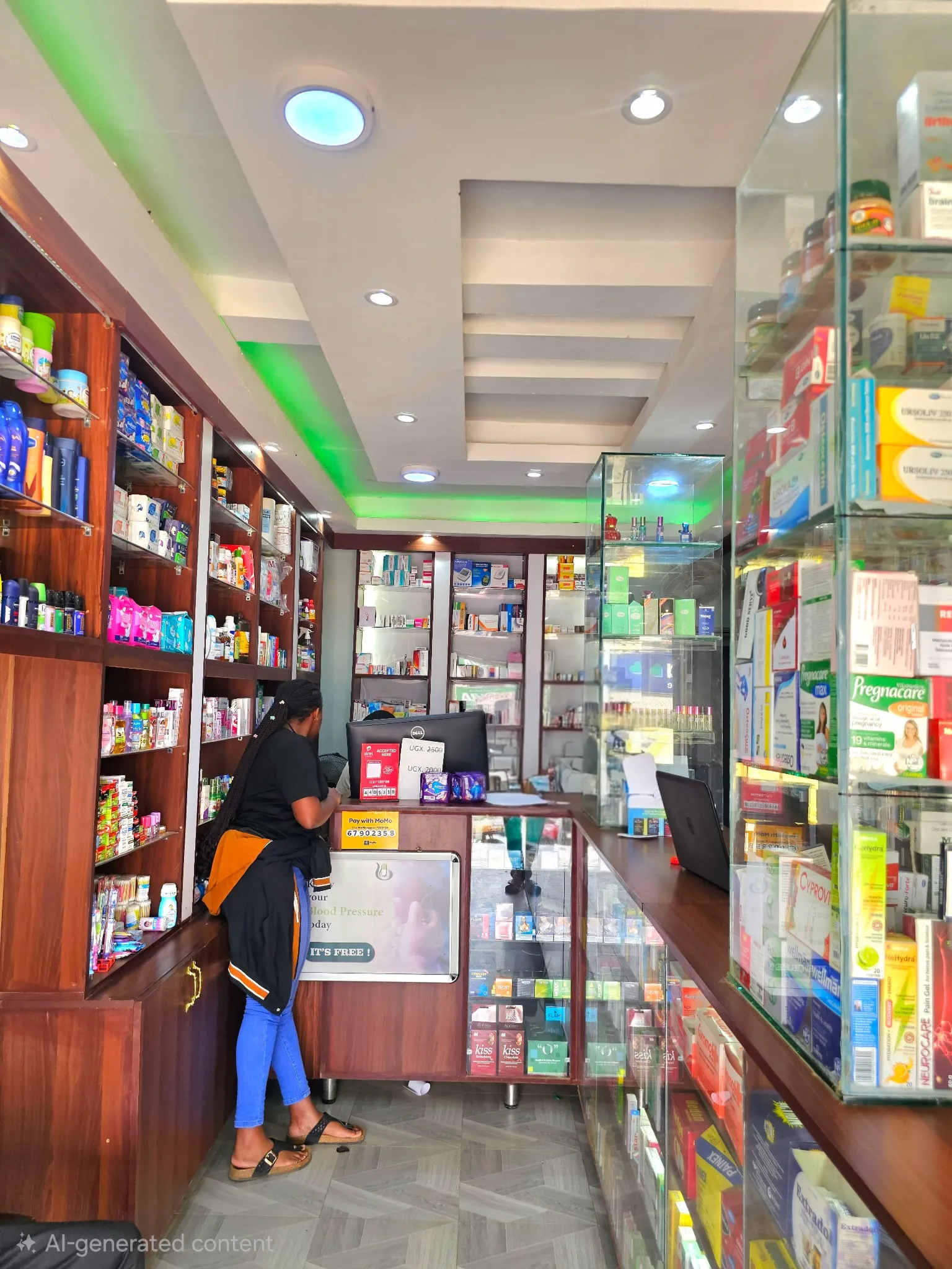Kalidad Pharmacy Kisenyi Branch interior aisle